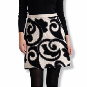Marc Jacobs A-Line Skirt with Black Swirls